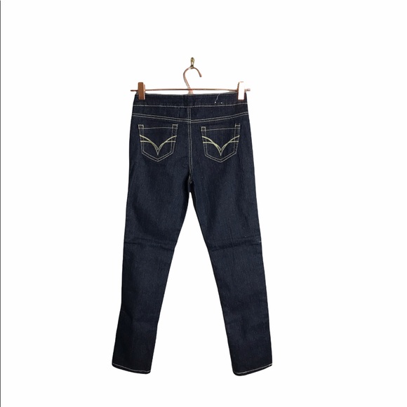 RVT | Dark Blue High Waisted Skinny Jeans Denim - Picture 5 of 6